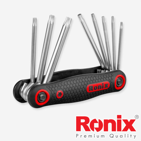 Juego de llaves Torx plegables 8 piezas