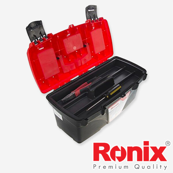 Caja de herramientas de plástico y organizador